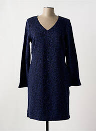 Robe mi-longue manches longues manches longues bleu DIVAS femme