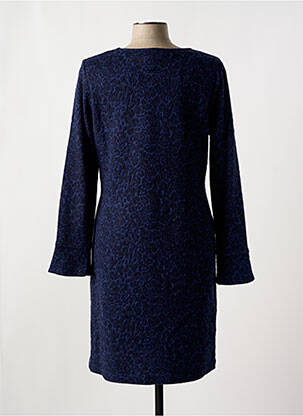 Robe mi-longue manches longues manches longues bleu DIVAS femme