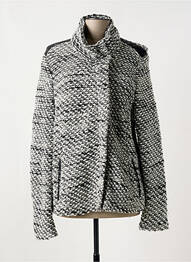 Manteau court manches longues sans capuche gris FUCHS SCHMITT femme