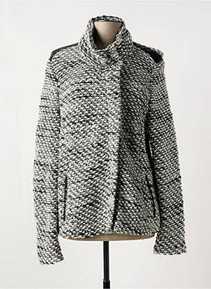 Manteau court manches longues sans capuche gris FUCHS SCHMITT femme