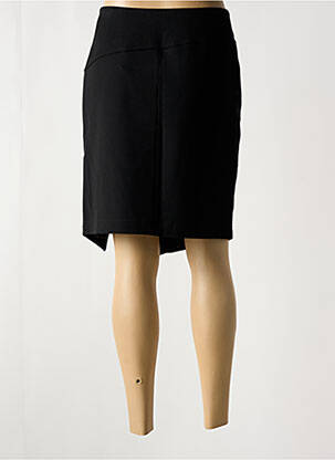 Jupe mi-longue fermeture zip latéral noir LAUREN VIDAL femme