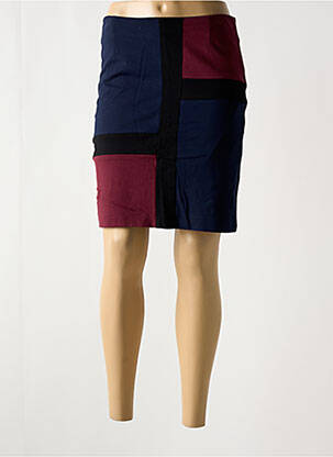 Jupe mi-longue stretch bleu PAUL BRIAL femme