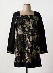 Robe mi-longue noir LAUREN VIDAL pour femme seconde vue