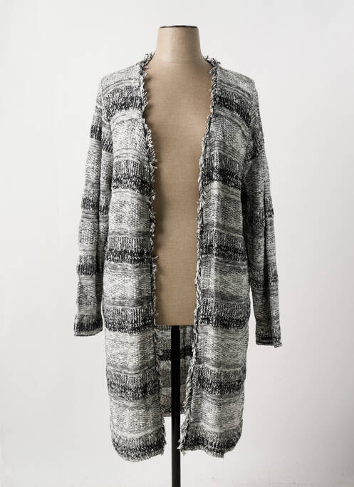 Gilet manches longues gris NO SECRET pour femme