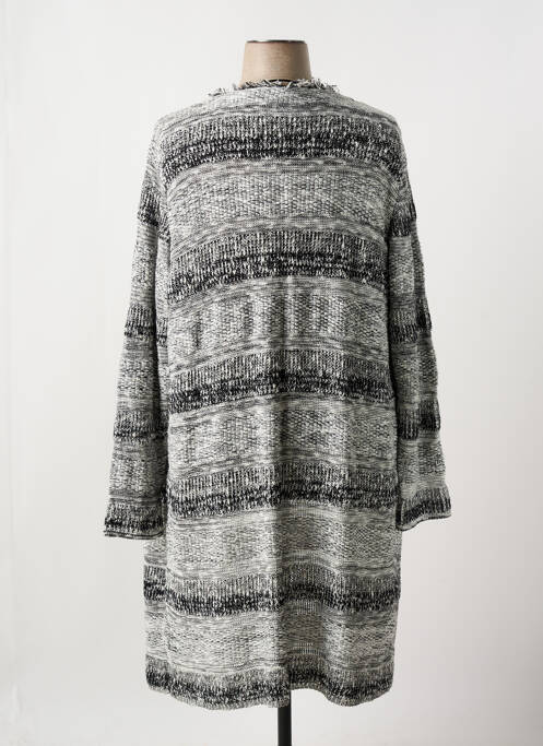 Gilet manches longues gris NO SECRET pour femme