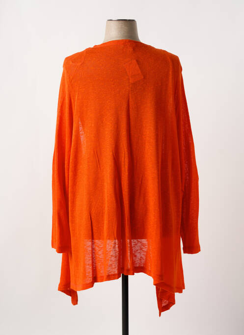 Gilet manches longues orange KJBRAND pour femme