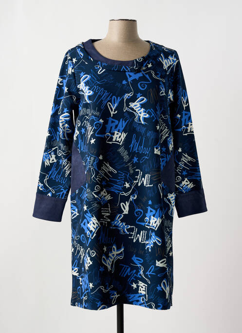 Robe mi-longue bleu DIVAS pour femme