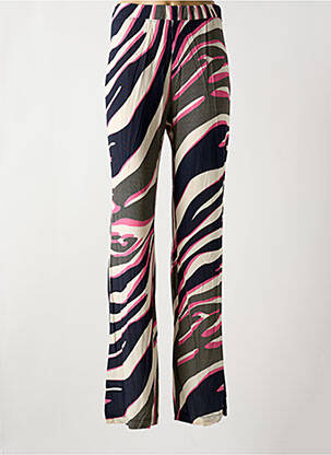 Pantalon droit taille élastique bleu DIVAS femme
