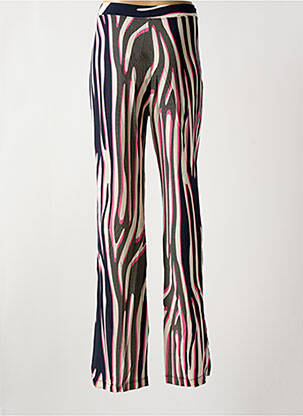 Pantalon droit taille élastique bleu DIVAS femme