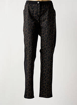 Pantalon slim taille élastique marron MERI & ESCA femme