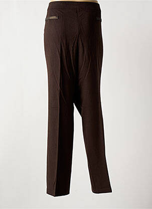 Pantalon droit taille élastique marron JEAN GABRIEL femme