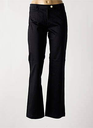 Pantalon droit fermeture zippée sous rabat boutonné noir PAUL BRIAL femme