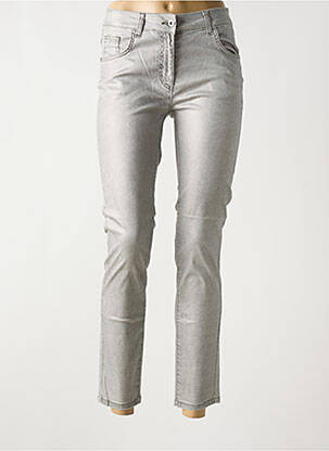 Pantalon slim poches gris LAUREN VIDAL femme