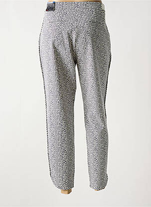 Pantalon 7/8 fermeture zippée sous rabat boutonné gris TONI femme
