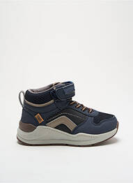 Baskets matière lisse bout rond bleu BISGAARD garcon