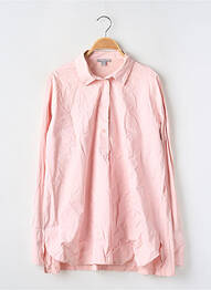 Chemisier tissage popeline manches longues rose COS femme
