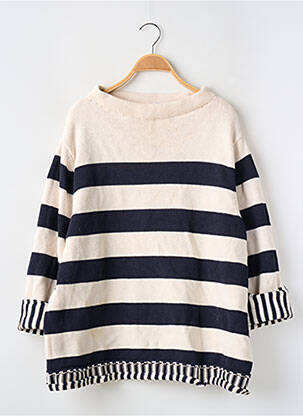 Pull col bateau manches longues bleu ZARA femme