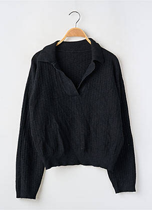 Pull resserrée sur le bas manches longues noir SANS MARQUE femme