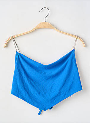 Top stretch fines bretelles bleu JENNYFER femme