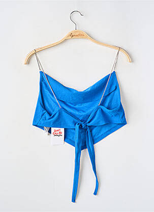 Top stretch fines bretelles bleu JENNYFER femme