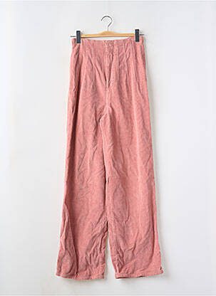 Pantalon large taille à pinces taille haute rose URBAN OUTFITTERS femme