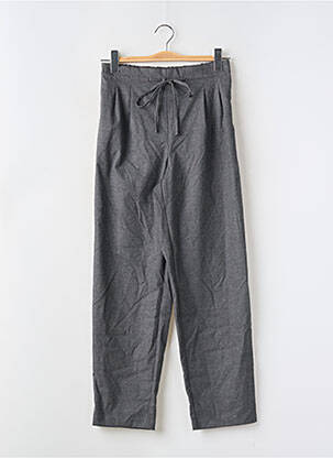 Pantalon droit stretch taille haute gris MANGO femme