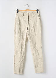 Pantalon slim tissage popeline taille normale beige H&M femme