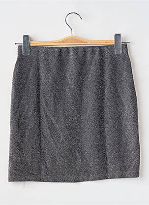 Jupe courte taille haute argent JENNYFER femme