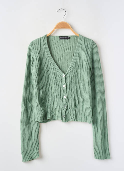 Gilet manches longues vert PRETTY LITTLE THING pour femme