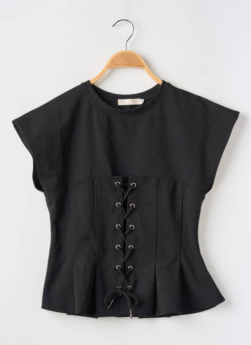 T-shirt noir FLAMANT ROSE pour femme