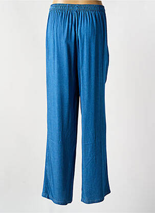 Pantalon droit taille haute taille haute bleu UN TEMPS POUR ELLE femme