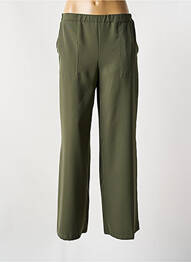 Pantalon large coupe fluide taille haute vert EMA BLUE'S femme
