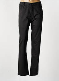 Pantalon slim tissage popeline taille normale noir KY CREATION femme