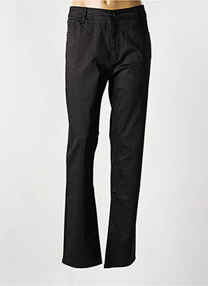 Pantalon slim tissage popeline taille normale noir KY CREATION femme