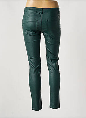 Pantalon slim tissage enduit taille normale vert MELLY & CO femme