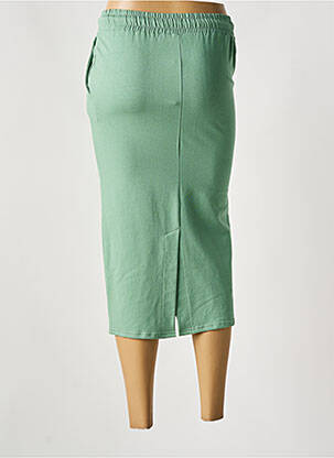 Jupe mi-longue stretch vert VIE TA VIE femme