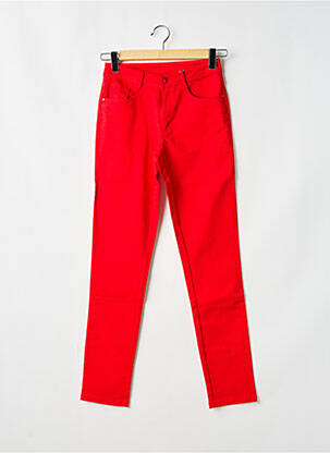 Jeans skinny taille haute taille haute rouge YOULINE femme