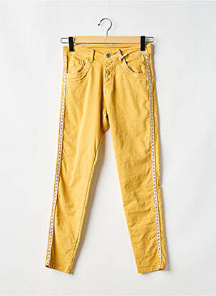 Jeans skinny taille haute taille haute jaune MELLY & CO femme