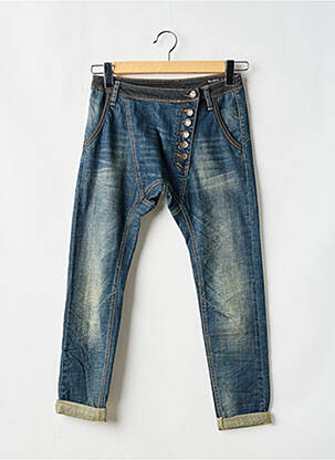 Jeans coupe slim stretch taille normale bleu REMIXX femme