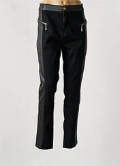 Pantalon slim noir ADB DENIM pour femme seconde vue