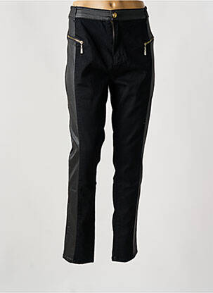 Pantalon slim noir ADB DENIM pour femme