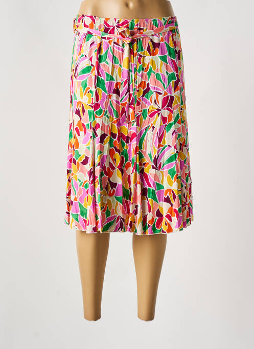 Jupe mi-longue rose UN TEMPS POUR ELLE pour femme