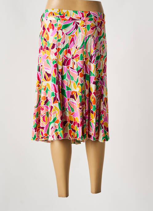 Jupe mi-longue rose UN TEMPS POUR ELLE pour femme