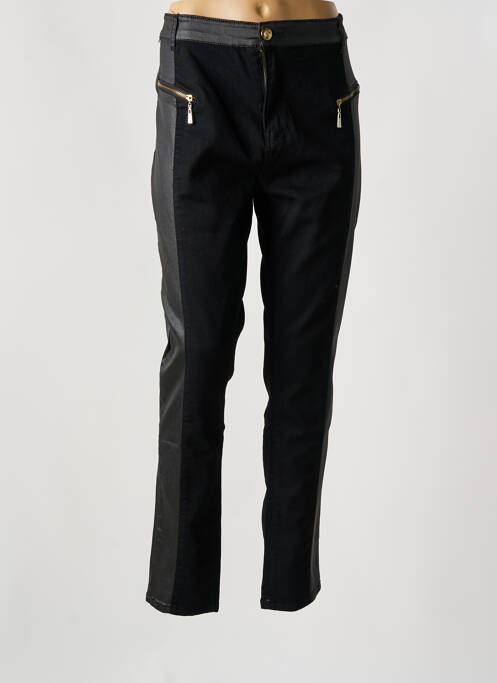 Pantalon slim noir ADB DENIM pour femme