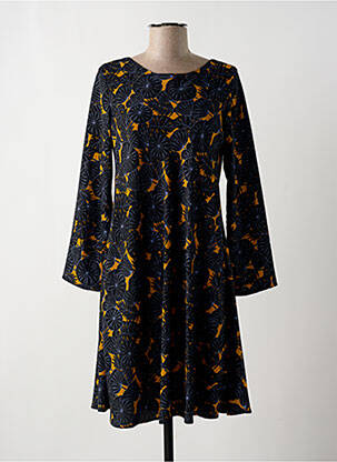 Robe mi-longue manches longues manches longues noir MAISON MARLEY femme