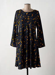 Robe mi-longue manches longues manches longues noir MAISON MARLEY femme