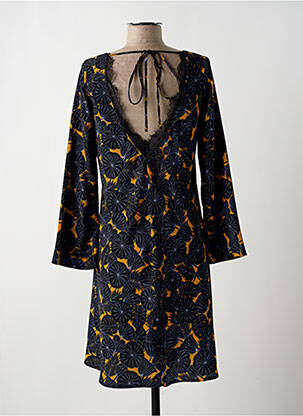 Robe mi-longue manches longues manches longues noir MAISON MARLEY femme