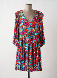 Robe courte manches 3/4 manches 3/4 rose VINTAGE LOVE femme