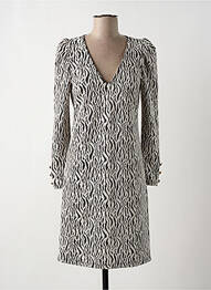 Robe mi-longue manches longues manches longues beige EMA BLUE'S femme