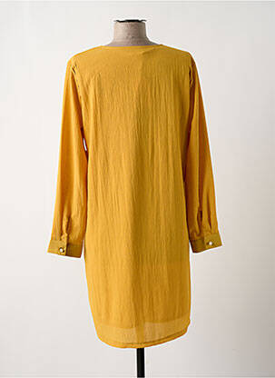 Robe courte manches longues manches longues jaune LILI & LALA femme